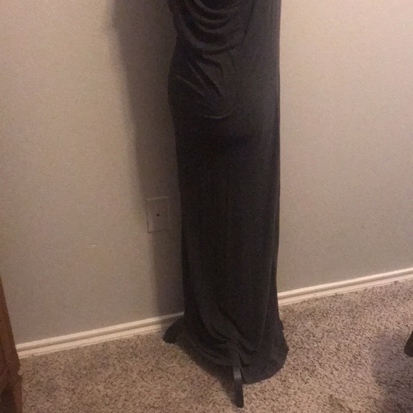 Gray Maxi Flow Dress - Picture 3 of 5